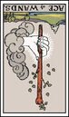 ace of wands reversed tarot card