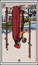 two of wands reversed tarot card