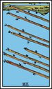 eight of wands tarot card reversed