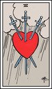 three of swords tarot card