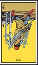 Seven of swords tarot card reversed