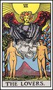 The lovers tarot card