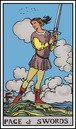 page of swords tarot card