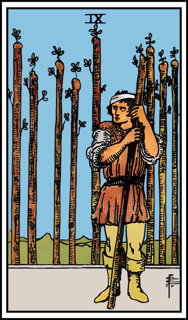 nine of wands tarot card