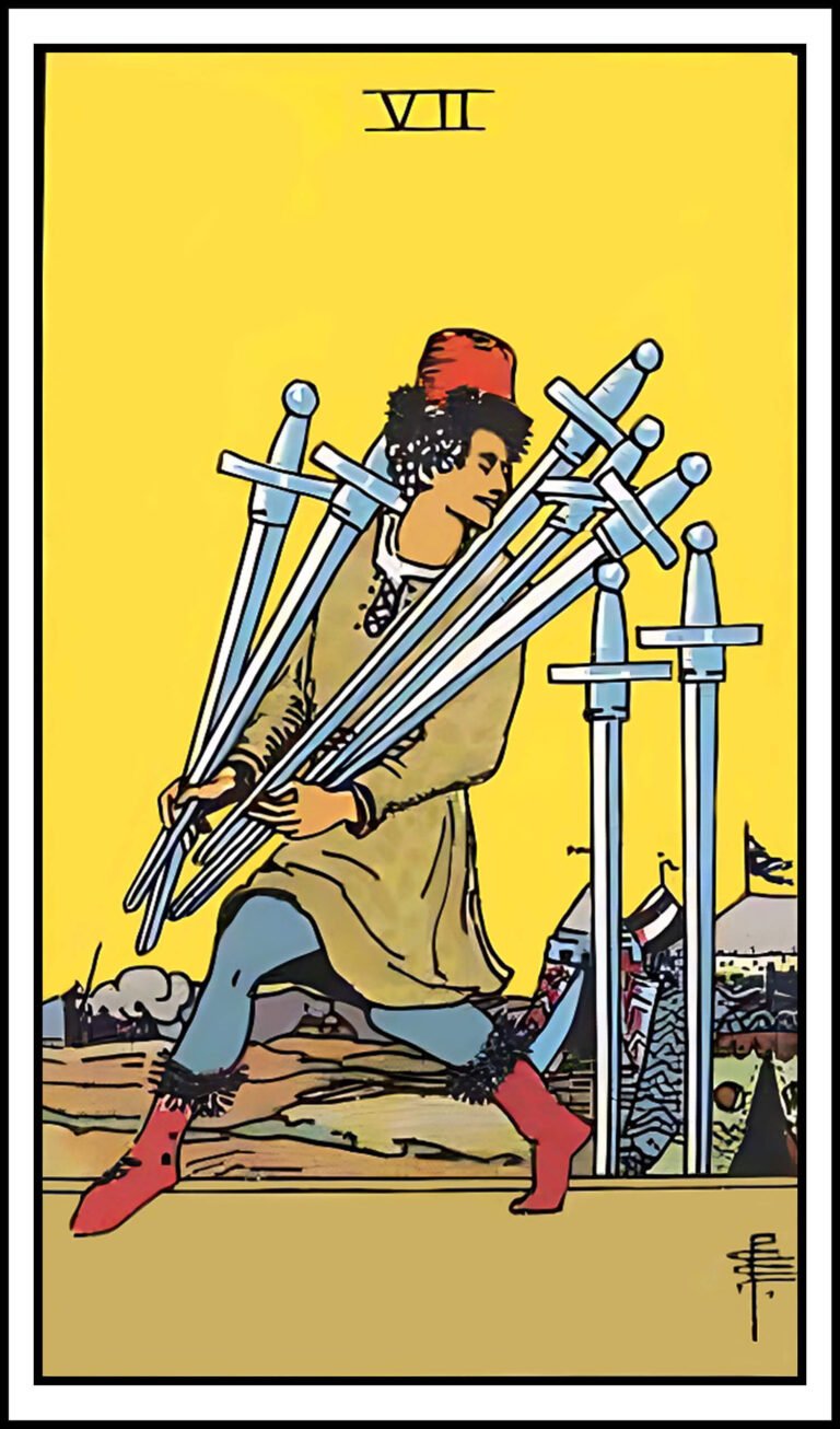 Seven of swords tarot card