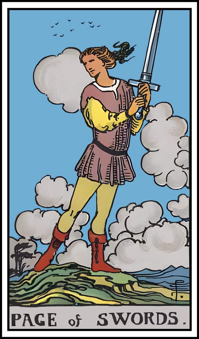 Page of swords tarot card