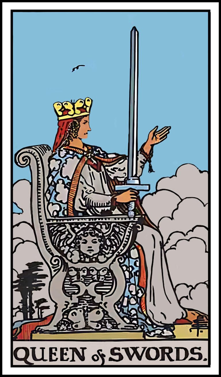 Queen of sword tarot card