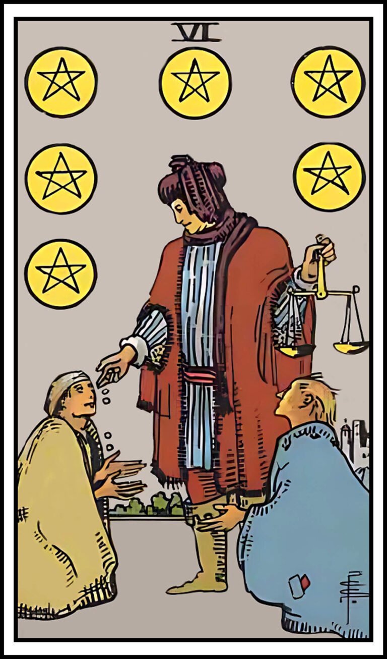 six of pentacles tarot card