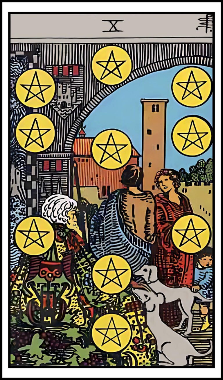 ten of pentacles tarot card