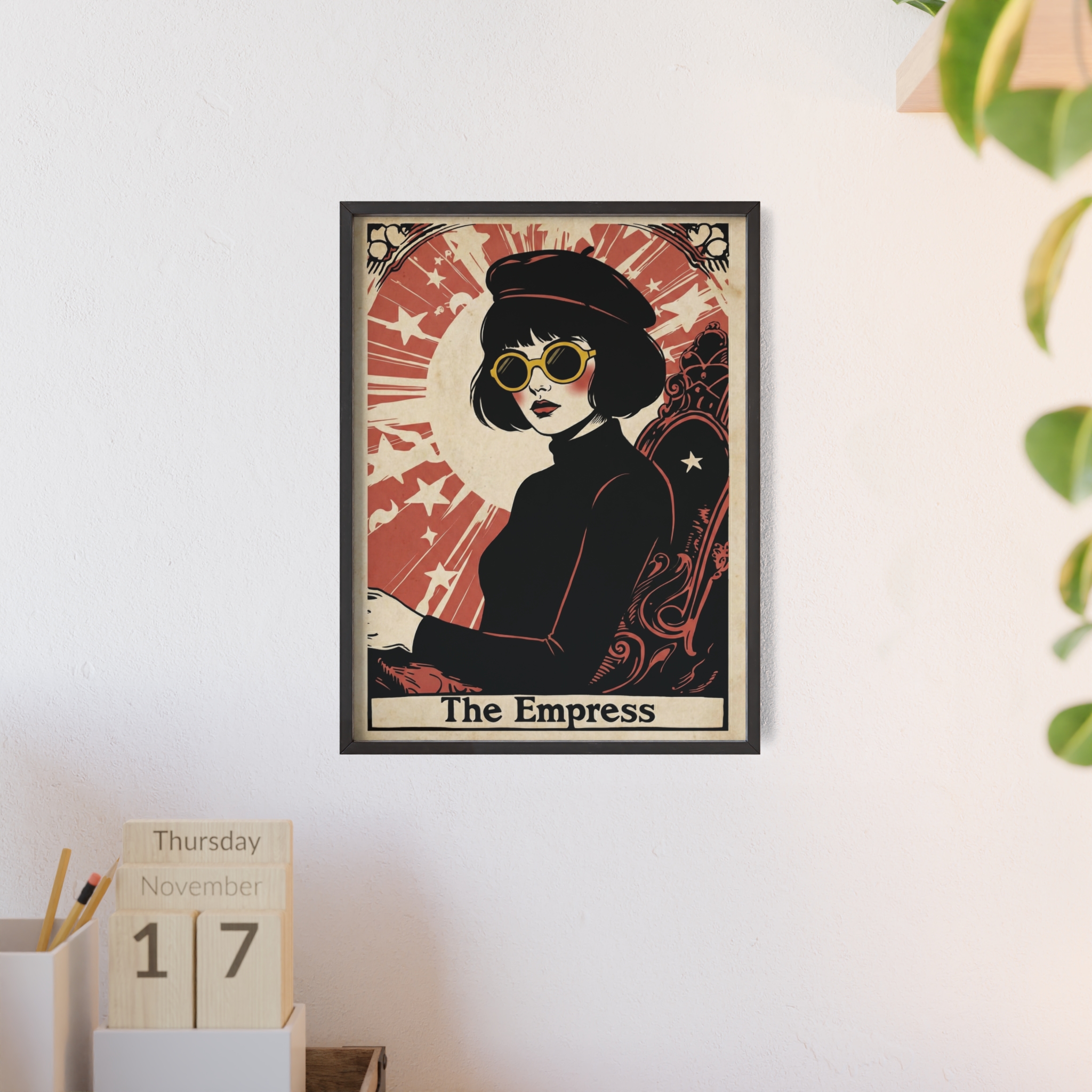 The Empress Tarot Card Poster With Frame— Stylish Tarot Art Art Print