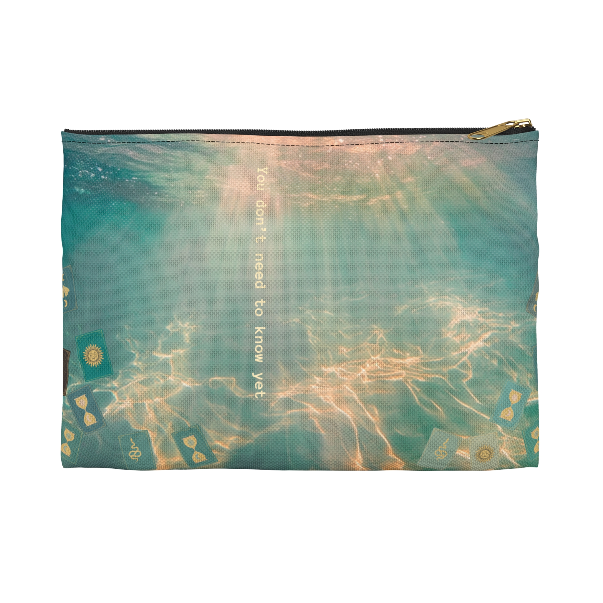 Coastal Mystery Accessory Pouch — “You Don’t Need to Know Yet” Cosmetic Bag